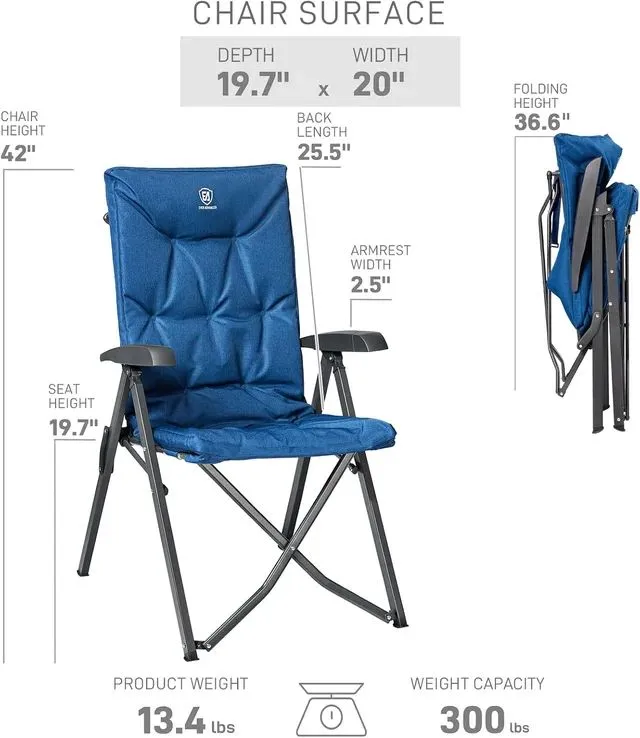 Silla Plegable Ever Advanced Azul - miniatura 2