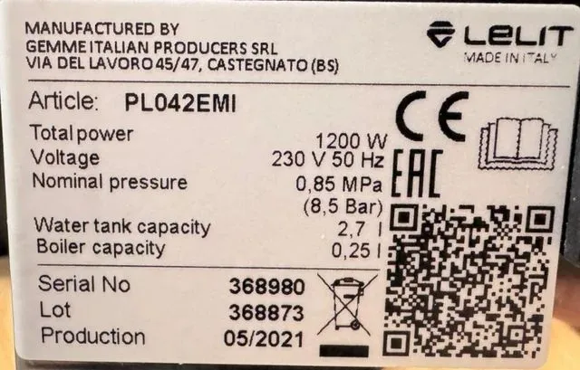Cafetera Lelit (PL042EMI) - miniatura 4
