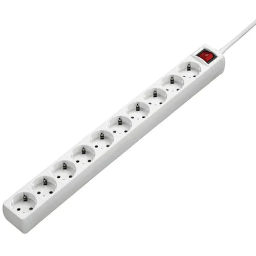 Regleta Hama 10TOMAS Blanca C/interruptor