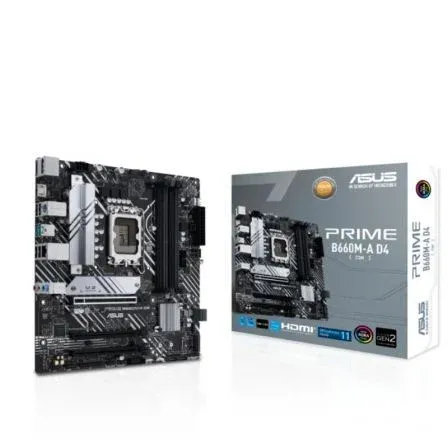 Placa Asus Prime B660m-a D4-csm Intel1700 4ddr4 HDMI Pcie4,0 4sata3 Usb3.2 Matx - foto 2