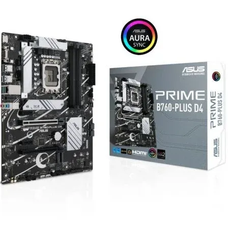 Placa Asus Prime B760-plus D4 Intel1700 DDR4 Pcie5.0 HDMI SATA3 Usb3.2 ATX - foto 2