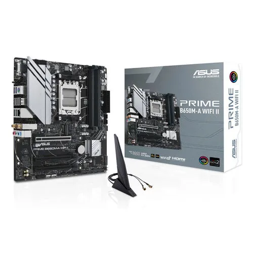 Placa Asus Prime B650m-a WIFI II AMD AM5 Hdmi/vga/displayport 3pcie4.0 4sata3 Usb3.2 Matx
