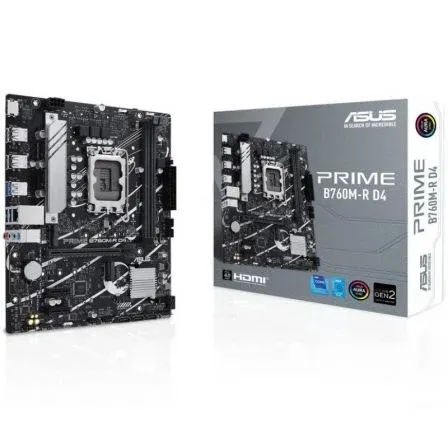 Placa Asus Prime B760m-r D4 Intel1700 2ddr4 HDMI 64GB - foto 2