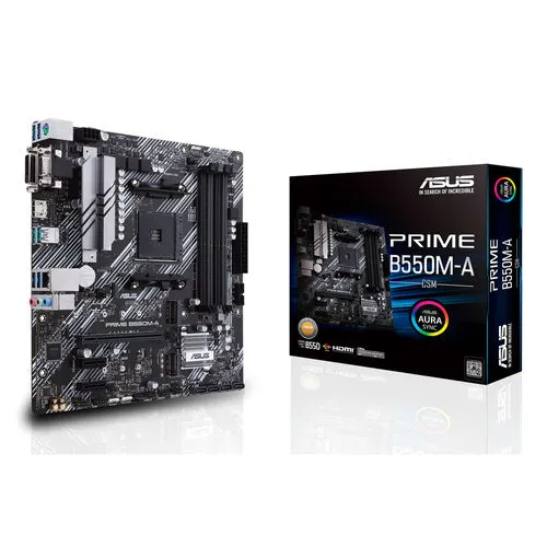 Placa Asus Prime B550m-a/csm AMD AM4 4ddr4 Hdmi/vga Pcie4.0 4sata3 Usb3.2 Matx