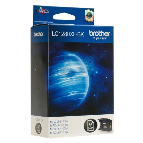 Tinta Brother Lc-1280xlbk Negro Alta Capacidad 2.400pag