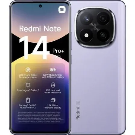 Smartphone Xiaomi Redmi Note 14 Pro+ 5G 6,67" 8GB RAM 256GB ROM Lavender Purple - foto 2