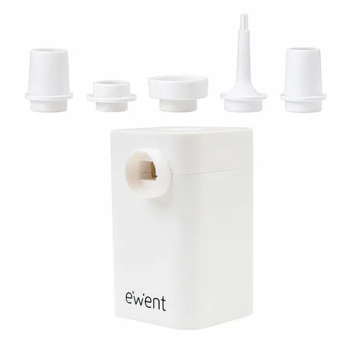 Bomba DE Vacio Ewent Ew5685 Portatil A Pilas Incluye 5 Boquillas Blanca