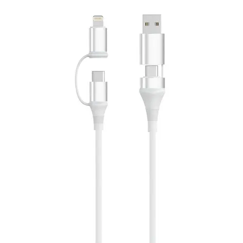 Cable Universal DE Carga Rapida Ewent Ec1075 4en1 60W 1M Blanco