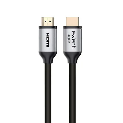 Cable Ewent HDMI A/m - HDMI A/m V2.0 1.8m Alta Velocidad Premium 4K Negro
