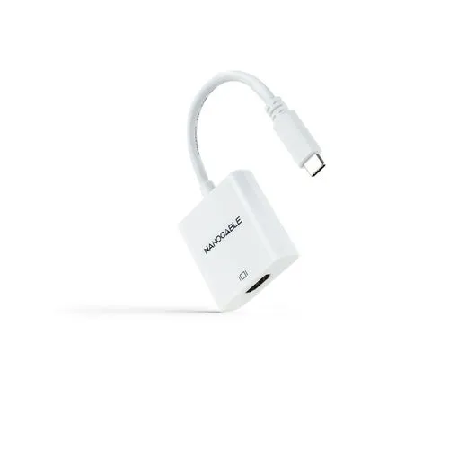 Nanocable Conversor Nano Cable Usb-c - HDMI 4K 0.15m Blanco