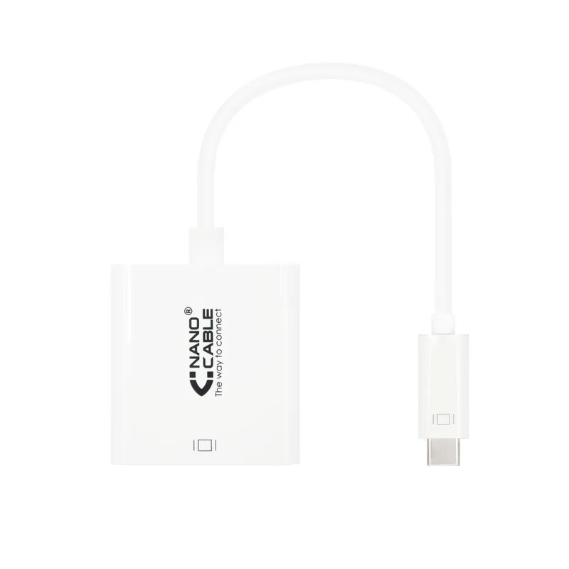 Nanocable Conversor Nano Cable Usb-c - HDMI 4K 0.15m Blanco - foto 3