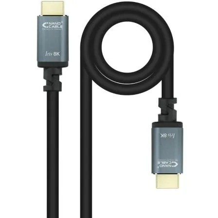 Cable HDMI Nano Cable HDMI A/m - HDMI A/m V2.1 Iris 10.0m 8K Negro - foto 2