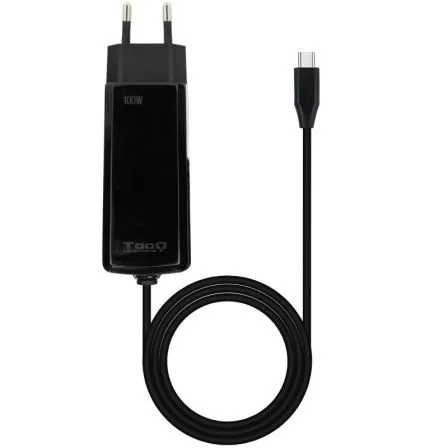 Cargador Tooq 100W Usb-c PD GAN para Portatil Negro - foto 2