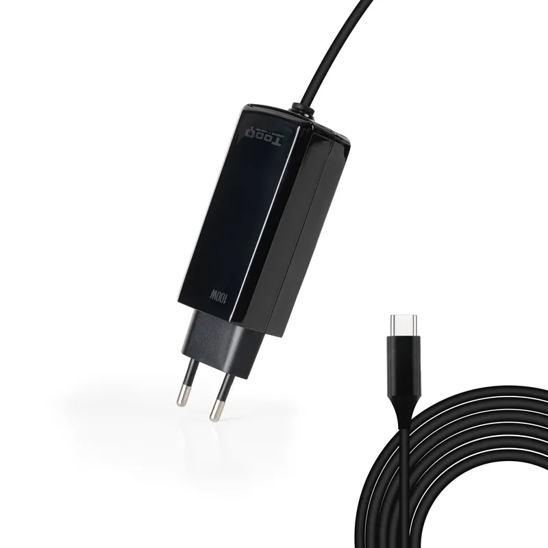 Cargador Tooq 100W Usb-c PD GAN para Portatil Negro - foto 3