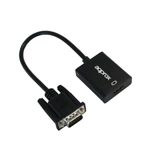 Adaptador/cable Approx Appc25 VGA Hdb15/m - HDMI A/h Negro