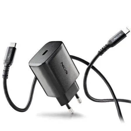 Cargador USB Pared NGS GAN 45W Usb-c Negro C/cable - foto 2