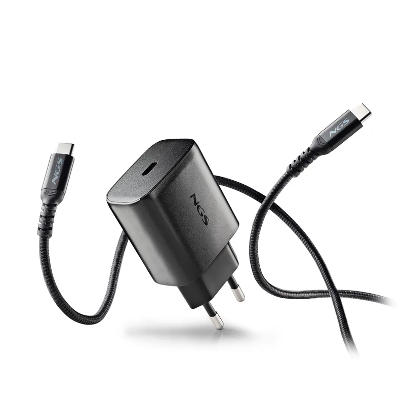 Cargador USB Pared NGS GAN 45W Usb-c Negro C/cable - foto 3