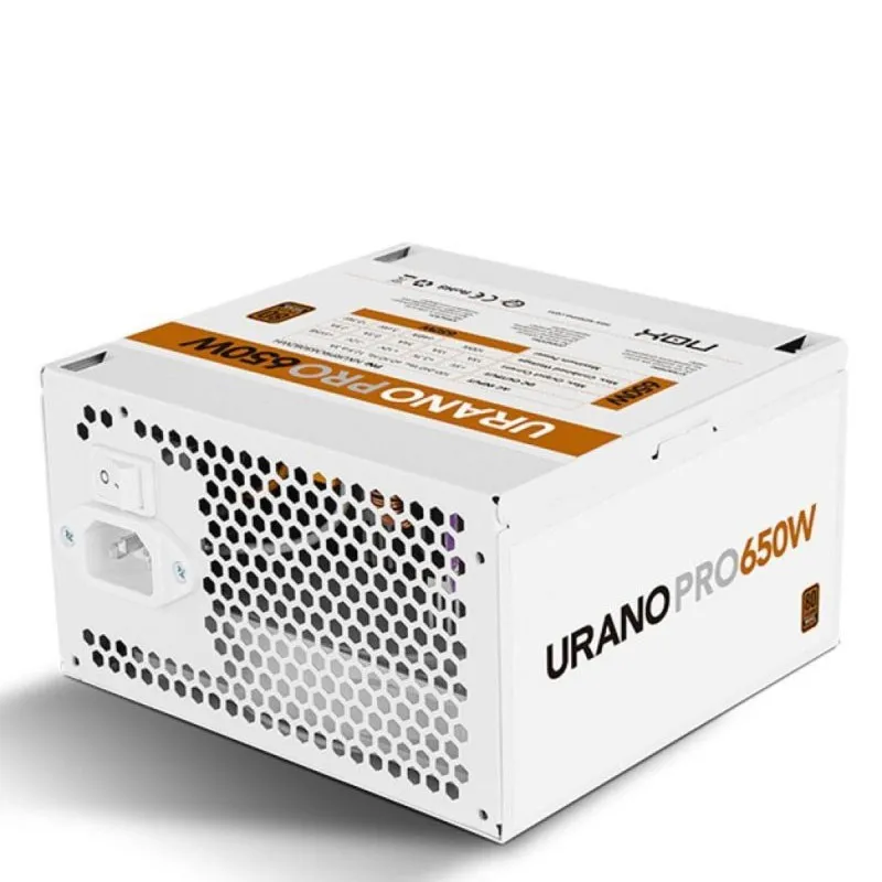 Fuente Alimentacion 650W NOX Urano PRO Pfc-activo 80+bronze 12CM ATX Blanca - foto 3