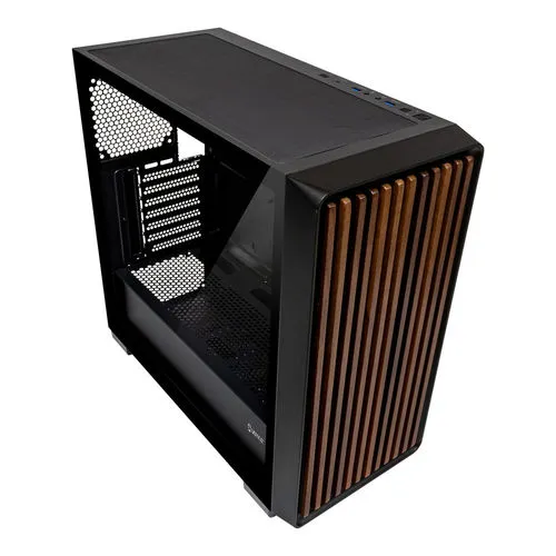 Caja Semitorre/atx Unyka Revelat Madeira S/fuente Usb-c Negra C/ventana