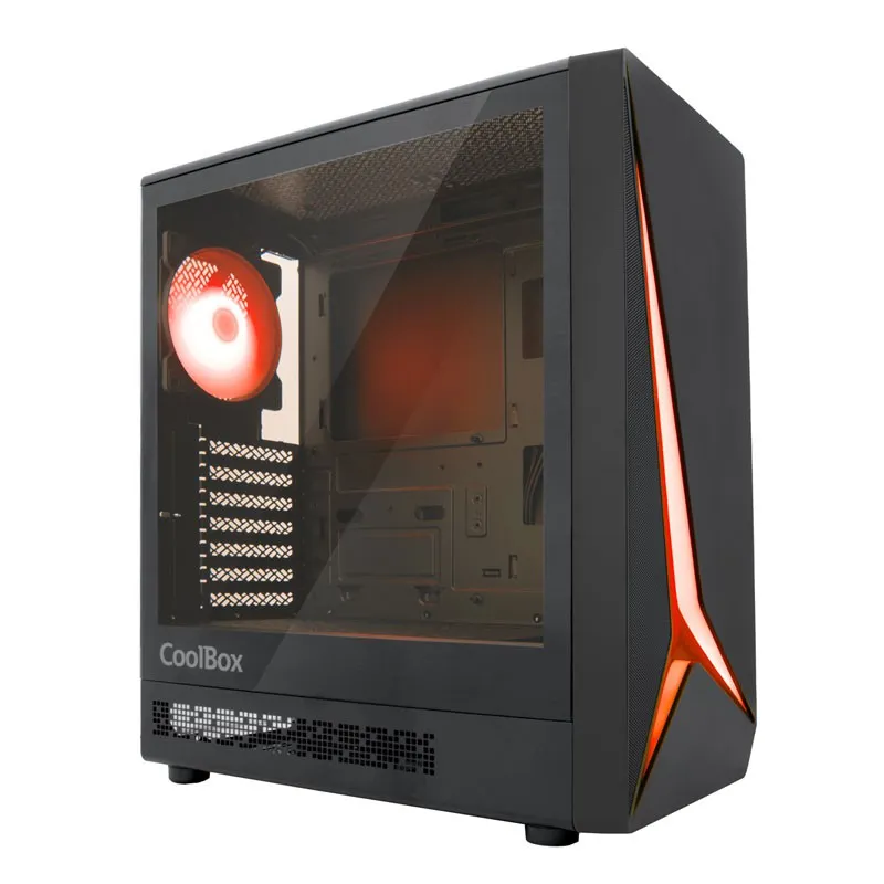 Caja Semitorre/atx Coolbox Ga450 Starlight S/fuente Usb3.0 Negra A-rgb C/ventana - foto 2
