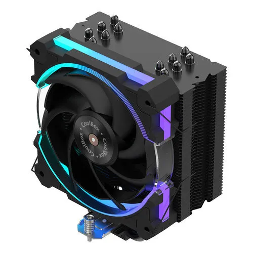 Refrigerador CPU Coolbox H6 Ring Multisocket Negro Argb