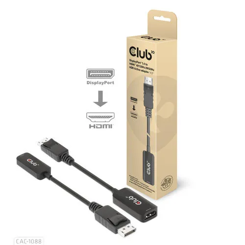 Club-3d Adaptador Club 3D Activo Displayport 1.4 A HDMI 4K 120hz/8k 60HZ HDR