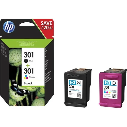Tinta HP N9j72ae Nº 301 Pack Negro Y Tricolor
