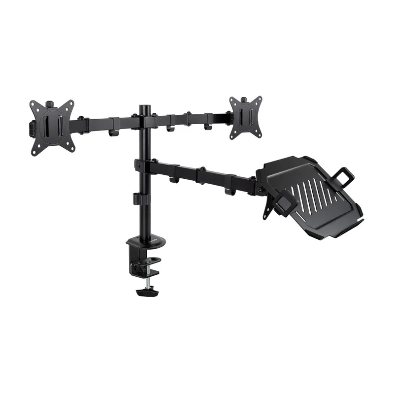 Soporte DE Mesa 2MONITORES 1PORTATIL 2BRAZOS 17-32 Negro Tooq Db1202tn-b - foto 2