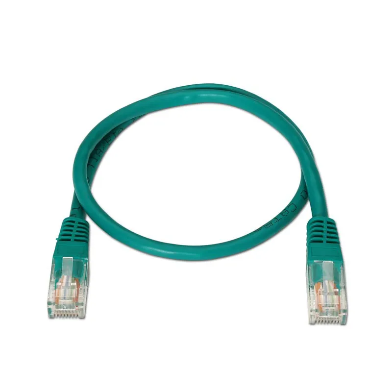 CABLE RED LATIGUILLO RJ45 CAT.5E UTP AWG24 VERDE 0.5 M NANOCABLE 10.20.0100-GRuc