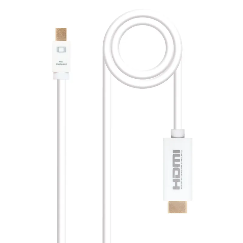 Cable Conversor Mini DP A HDMI Mini DPM - Hdmim Blanco 2.0 M Nanocable 10.15.4002