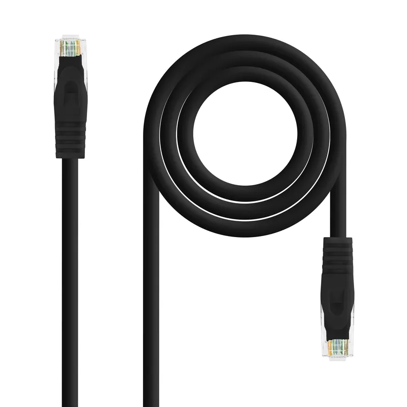 Cable RED Latiguillo RJ45 Lszh Cat.6a UTP Awg24 Negro 2M Nanocable 10.20.1802-bk