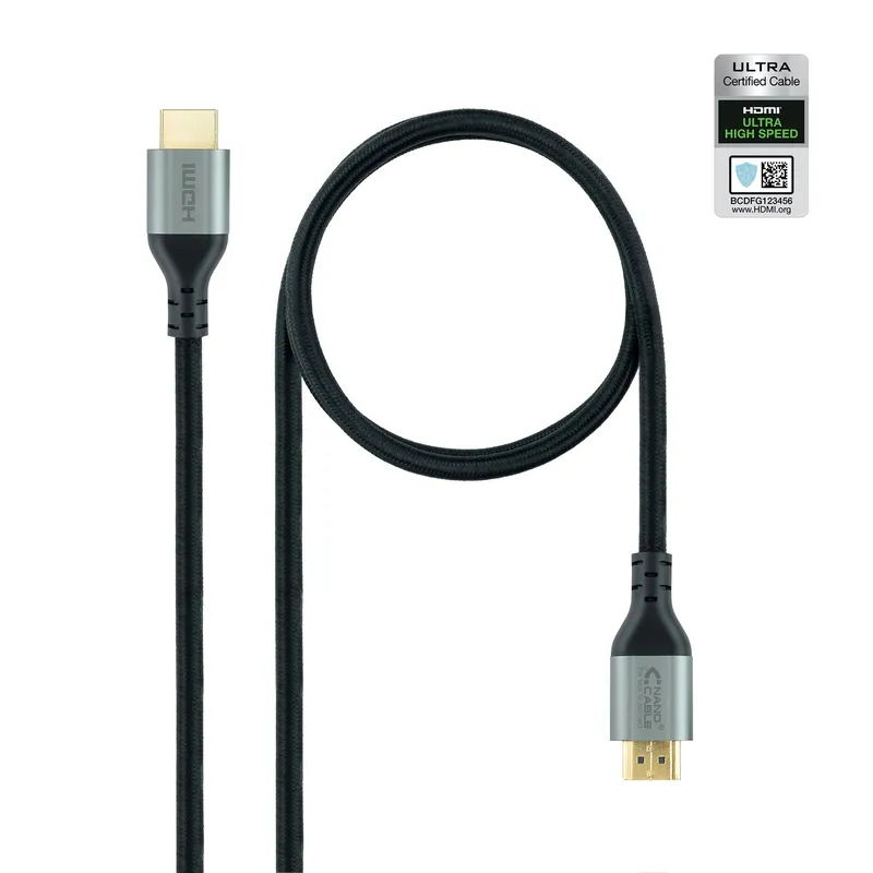 Cable HDMI 2.1 Certificado ULTRA HS M-M Negro 3M Nanocable 10.15.8103