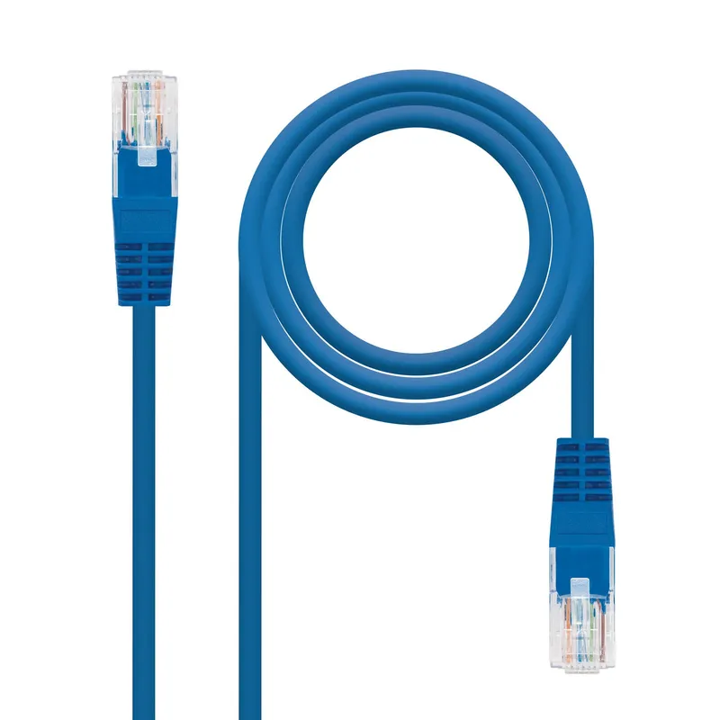 Nanocable Cable RED Latiguillo RJ45 Cat.6 UTP Awg24 Azul 25 CM 10.20.0400-l25-bl