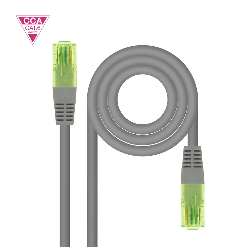 Cable RED Latiguillo Cat.6 UTP Awg26 CCA 30 CM Nanocable 10.20.1400-l30