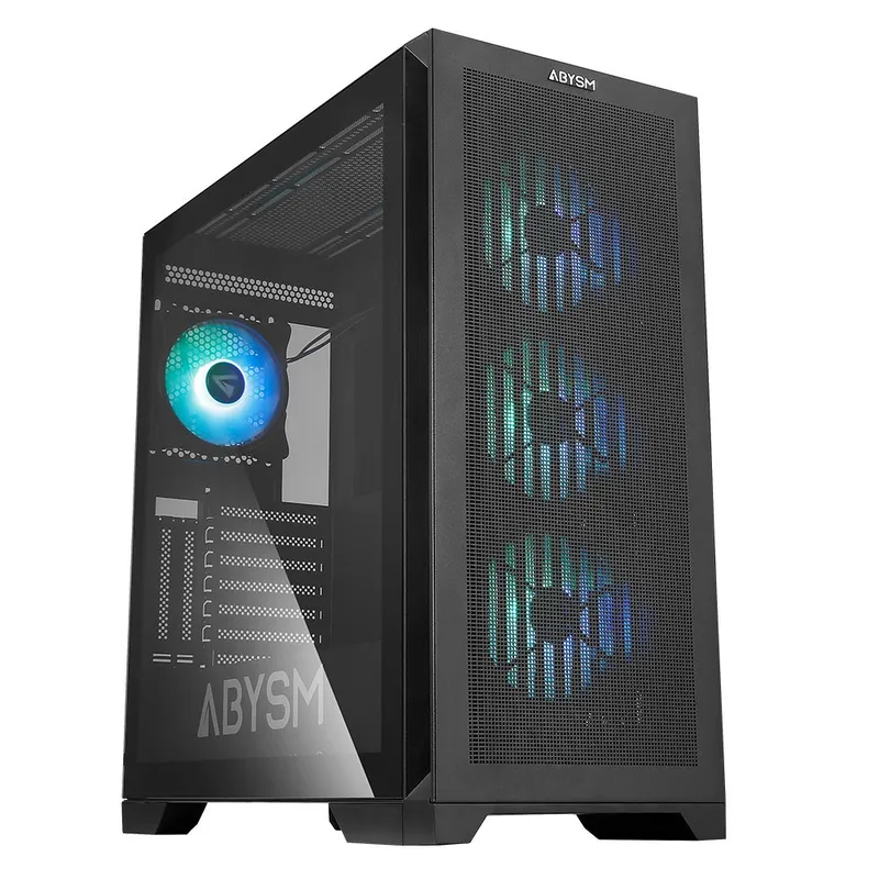 Caja E-atx Abysm Gaming Danube Mura Bx300 Negra Argb Ab812111b