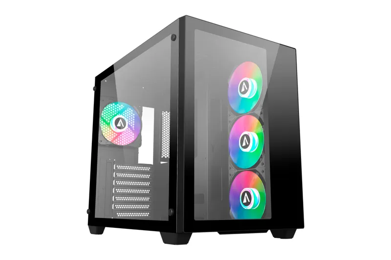 Caja ATX Abysm Gaming Danube Sava 285 Bx203 Black Argb Ab128512