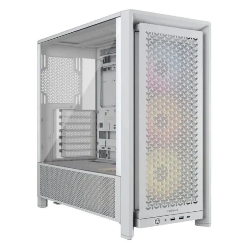 Caja ATX Semitorre Corsair Frame 4000D Cristal Templado Blanca