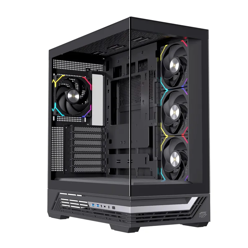 Caja ATX Semitorre Einarex S800 RGB 4 Fans Negra Excs-pr-800r-b