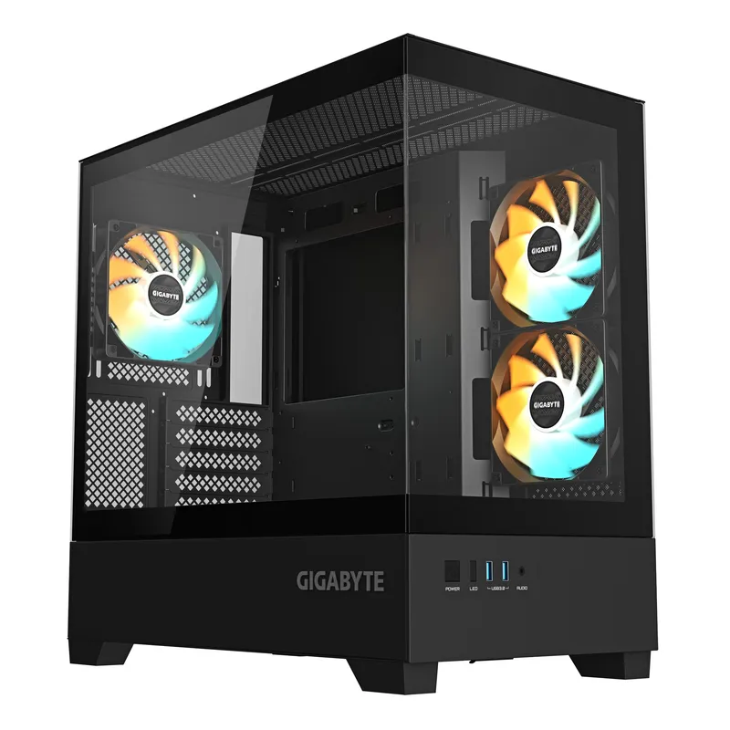 Caja Micro-atx Semitorre Gigabyte Aorus C201b Panoramica Glass USB 3.0 Black