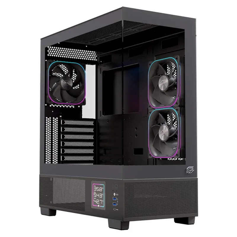 Caja ATX Semitorre Einarex S501d RGB Negra Excs-pr-51dr-b