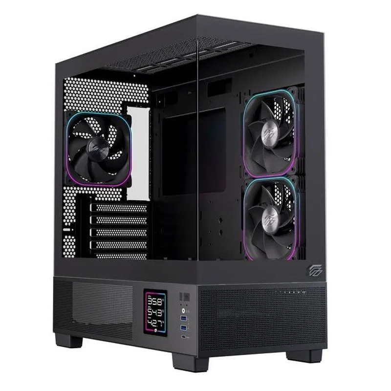 Caja Micro-atx Semitorre Einarex Sm501d RGB Negra Excs-sm-51dr-b