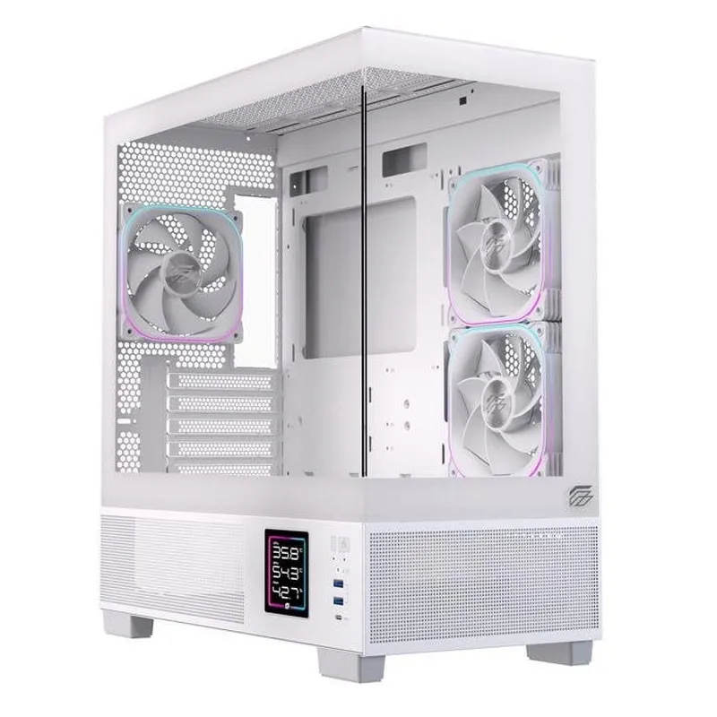 Caja Micro-atx Semitorre Einarex Sm501d RGB Blanca Excs-sm-51dr-w