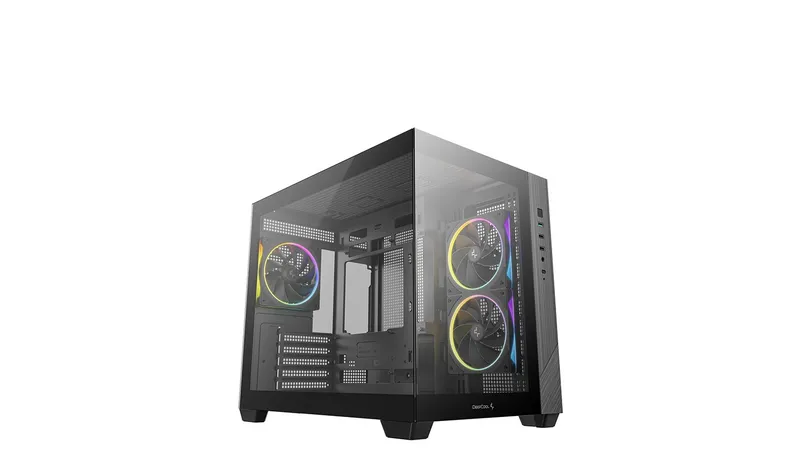 Caja Micro-atx Semitorre Deepcool Cg330 3F Cristal Temp Negra R-cg330-bkngm3-g