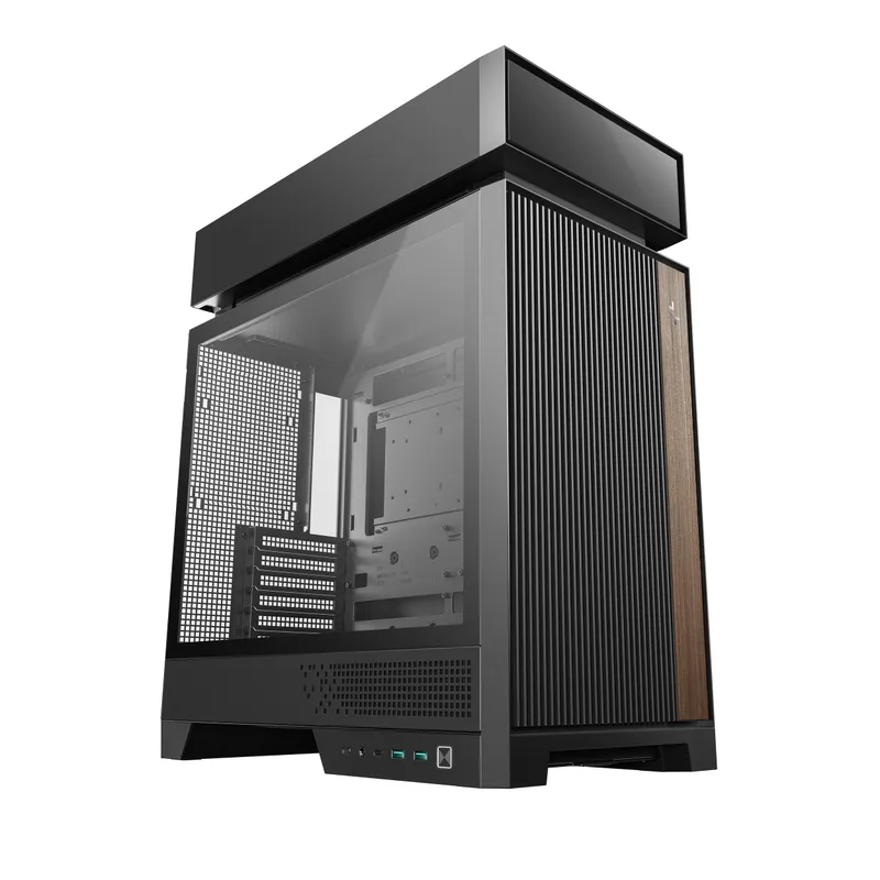 Caja ATX Semitorre Deepcool Cl660 Cristaltemplado Argb Negra Y Madera