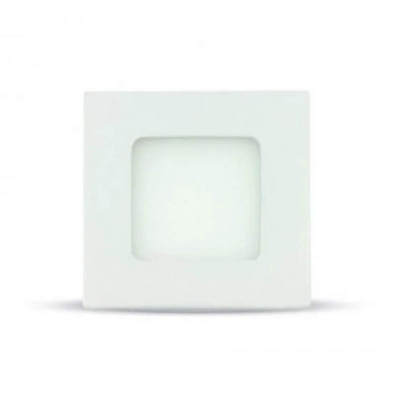 Panel LED Slim V-tac Cuadrado 84*84*12mm LUZ Calida 3w>>25w 210LM C/transf L6295