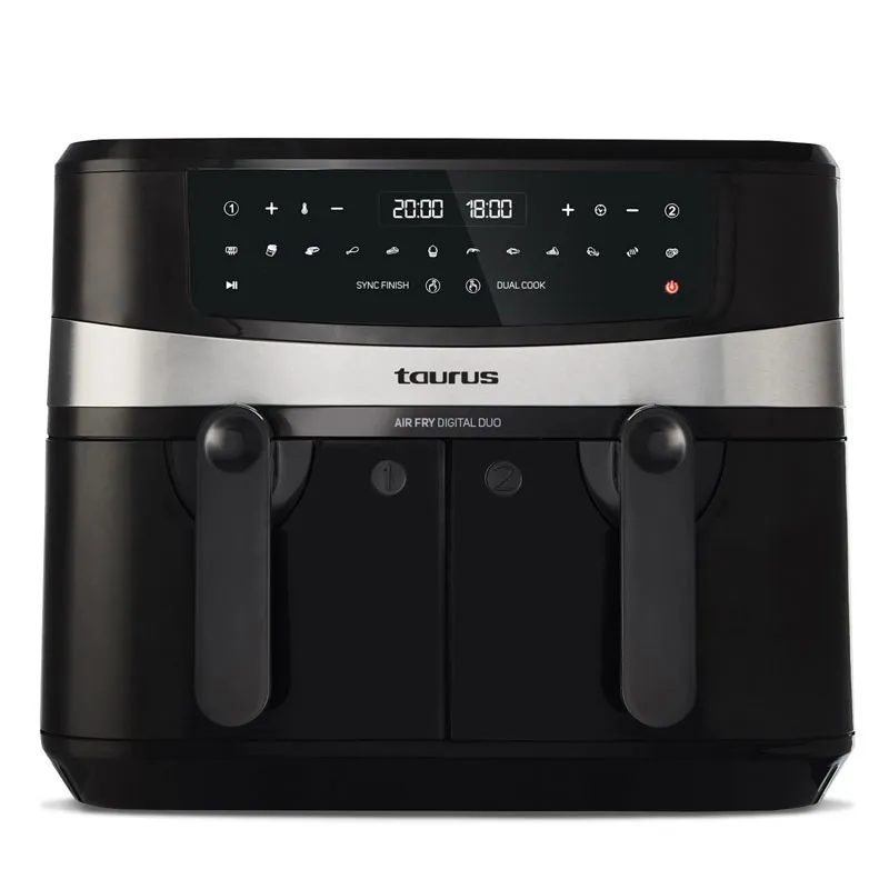 Pae Freidora DE Aire Taurus Digital DUO 2200-2600w 9L DOS Cubetas