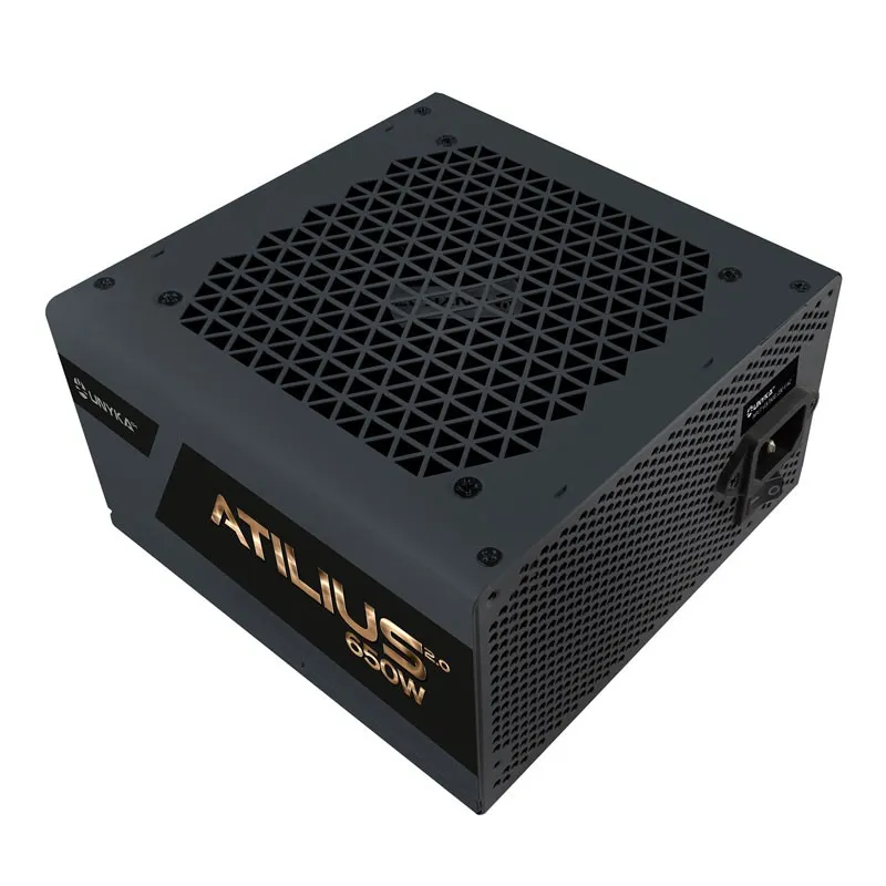 FUENTE ALIMENTACION ATX 650W UNYKA GAMING ATILIUS II 85% Eficiencia 120mm 212601