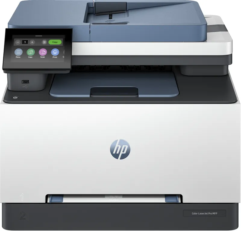 Impresora HP Laserjet PRO Color Multifuncion 3302FDN ADF Blancaazul 499q7f
