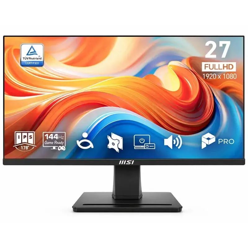 Monitor 27 MSI PRO Mp273 E14 IPS FHD 1920*1080 144 HZ MM HDMI VGA DP Negro