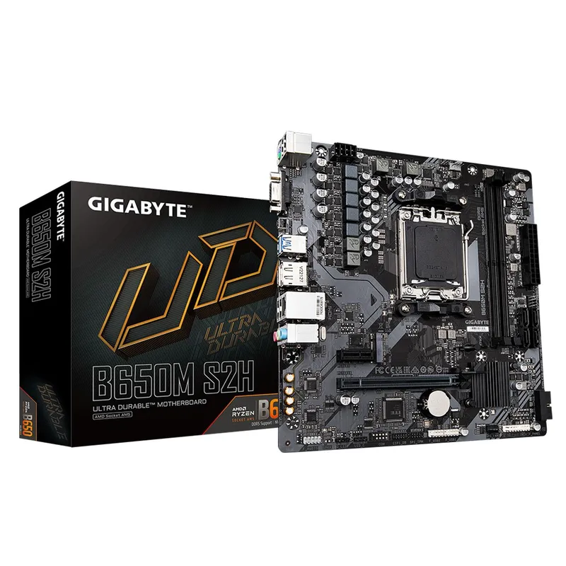 Pb AMD Sam5 Gigabyte B650m S2H 2ddr5 Pci4 4sata3 Usb3.0 HDMI VGA DP M2 Matx